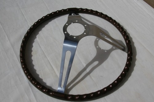 1964-1966 CHEVROLET CORVETTE 3 SPOKE SIMULATED WALNUT WOOD STEERING WHEEL C2 - Picture 15 of 24