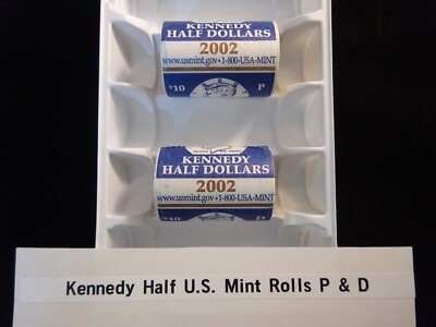 2002 P & D Kennedy Half Dollar U.S. Mint Roll Set - 40 coins | eBay
