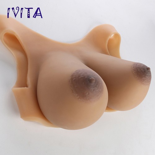 IVITA 8XL G Tasse Big Areola Silikon Oval Brüste gefälschte Boobs für Crossdresser - Bild 3 von 12