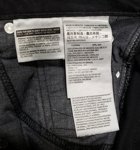 Levis 511 Jeans Herren 28x30 Slim Distressed Ripped Schwarz Stretch Denim Original - Bild 11 von 14