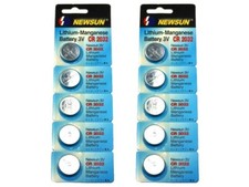 LOT OF 10 NEWSUN CR 2032 3V LITHIUM-MANGANESE COIN CELL BATTERY CR2032-C/5B