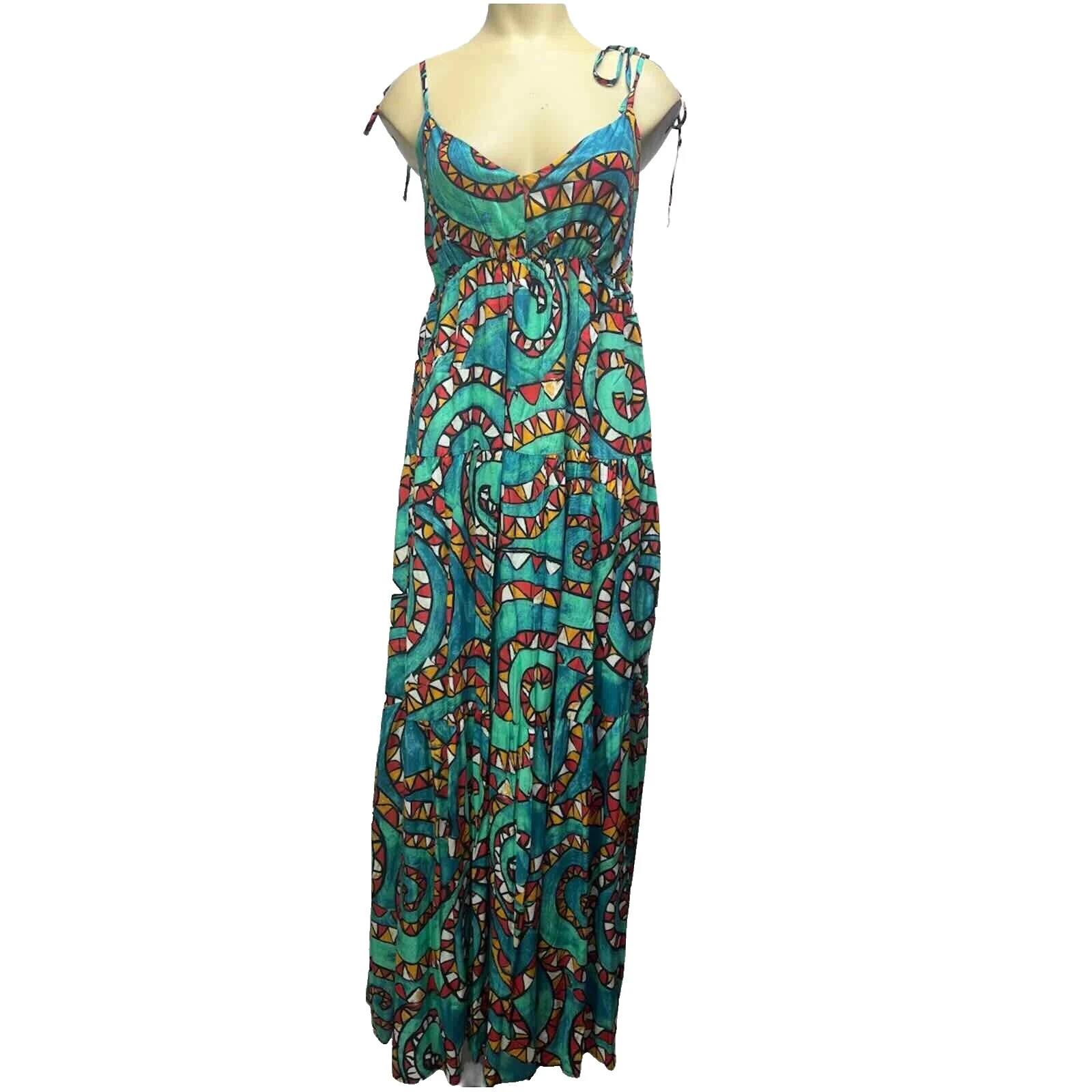 Geometric Sleeveless Maxi Dresses for Women