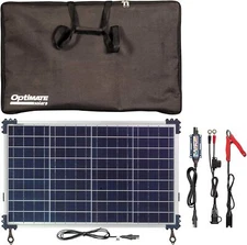 Tecmate Optimate Solar Duo 40W Travel Kit, TM-522-D4TK, 6-Step 12V / 12.8V 3.33A