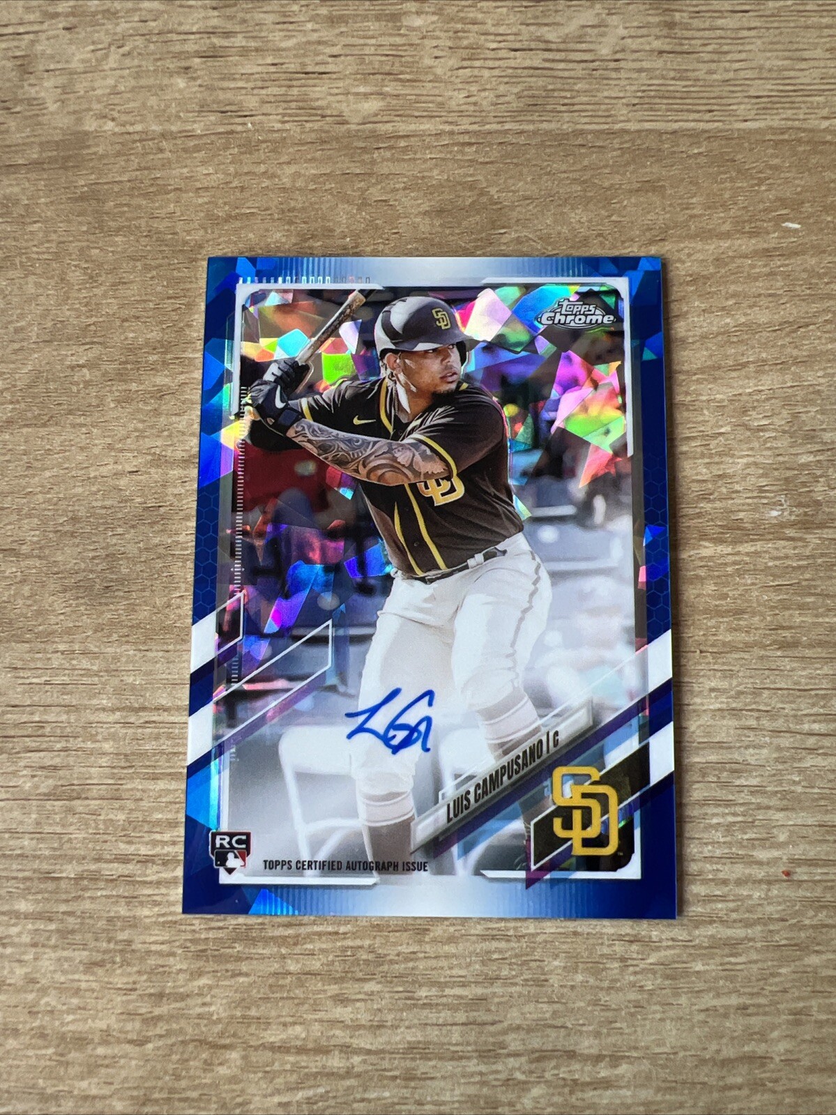 2021 Topps Chrome Sapphire Edition Luis Campusano RC Auto Rookie RA-LC