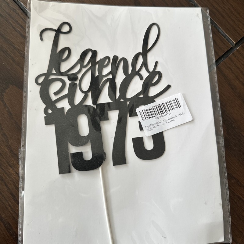 Migeaks legend since 1973 cake topper 51th birthday happy Black 1973 