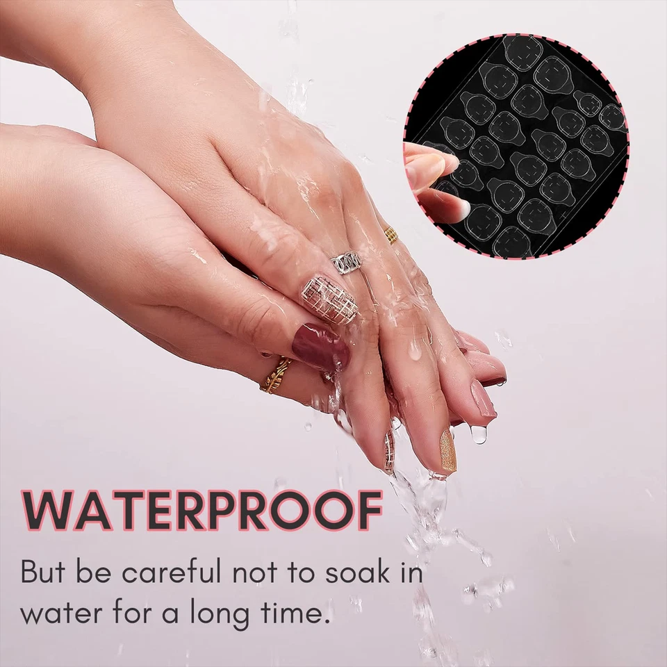 双面指甲胶胶带贴纸粘合剂标签适用于按指甲 3-40 张 — 第 4/4 张图片