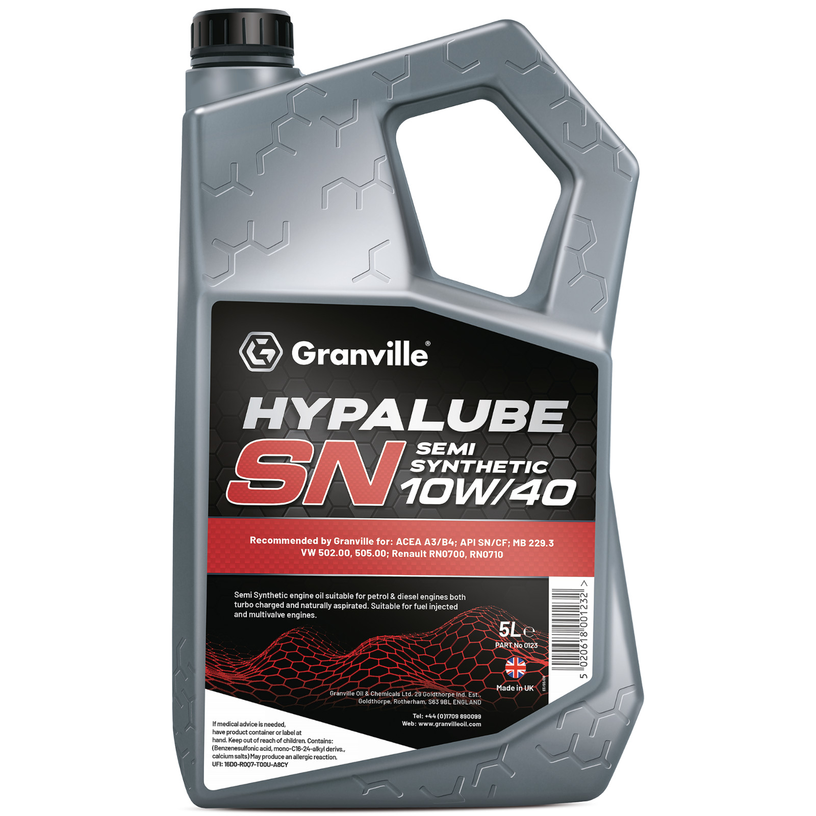 Granville Hypalube Semi Synthetic Petrol & Diesel Engine Oil 10W/40 5 Litre