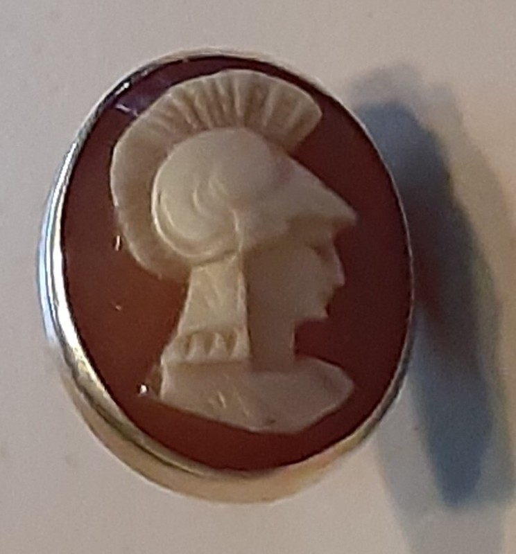 10k Solid Yellow Gold Cameo Tie Tack