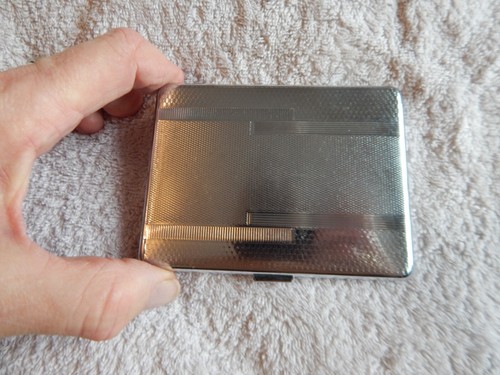 CIGARETTE CASE Metal Art Deco Cigarette Case MADE IN ENGLAND BY EMU BRAND