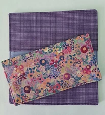 Cotton Fabric Floral Checkbook Cover