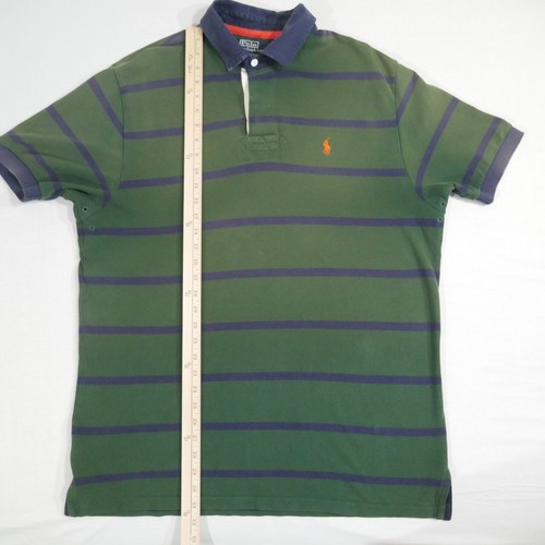 Ralph Lauren Shirt Mens XLarge Green Stripe Short Sleeve Classic Pony Rugby Polo - Picture 5 of 15