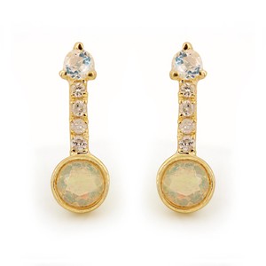 0-19ct-Opal-Gemstone-Diamond-Drop-Earrings-Pave-Solid-14k-Yellow-Gold-Jewelry