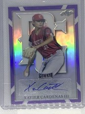 2021 LEAF PERFECT GAME METAL PURPLE REFRACTOR XAVIER CARDENAS III AUTO #11/25