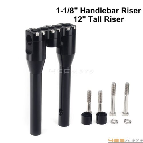 Juego de manillar y elevadores de 1-1/8" para Harley Dyna Softail Sportster Custom 883 1200 - Imagen 14 de 26