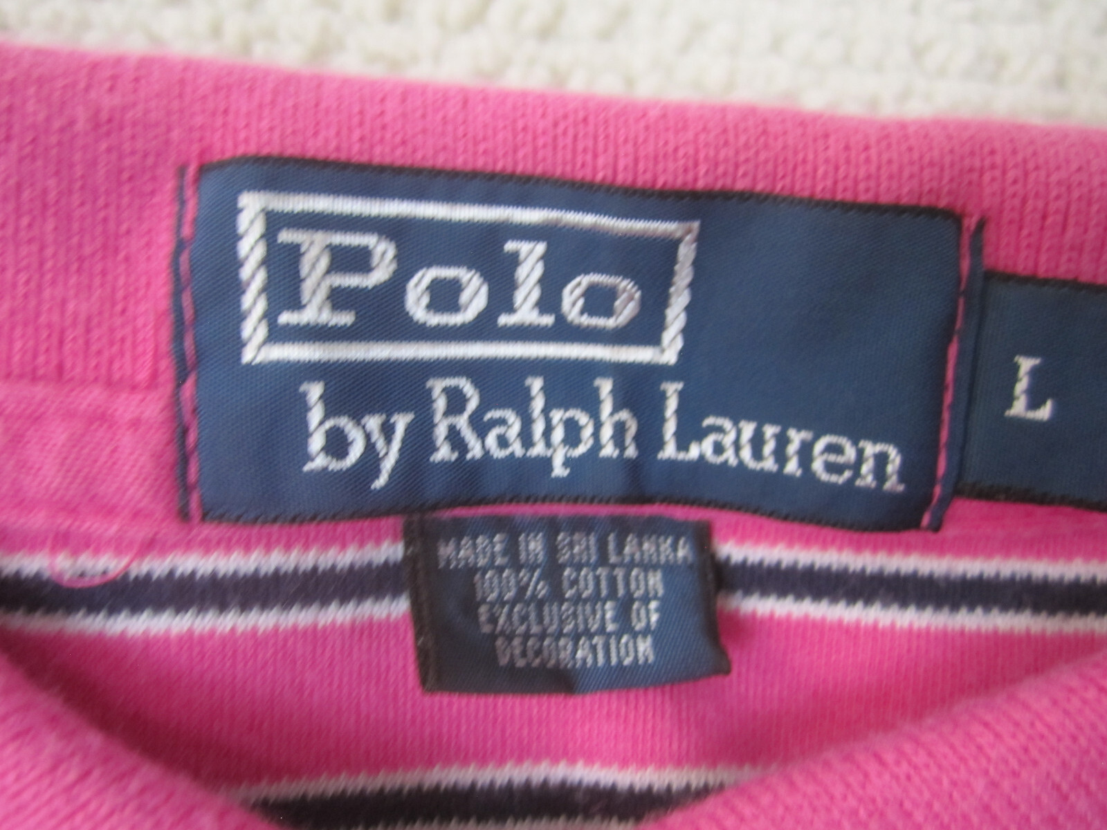 Polo Ralph Lauren camicia uomo grande rosa casual piccolo verde pony a righe colorazione