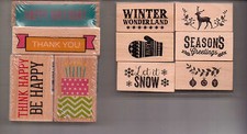 Christmas Birthday themed mounted Stamp sets U CHOOSE USEFUL Quick Ship