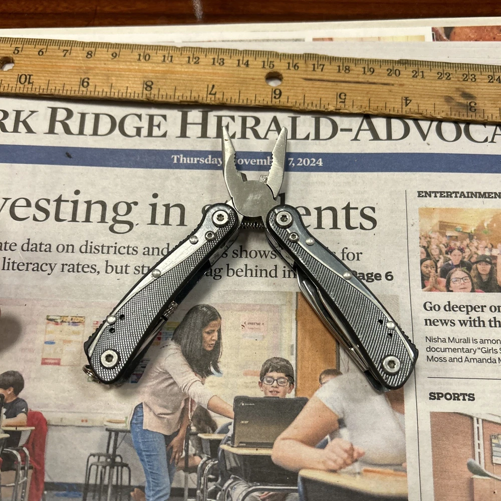 Multi Tool Grey Flashlight Pliers