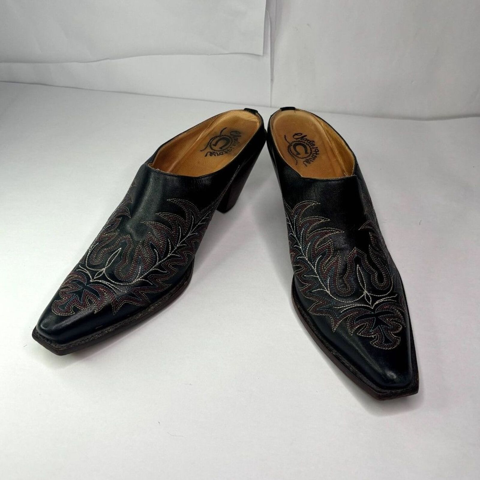 Lucchese Charlie Horse Leather Western Embroidere… - image 8