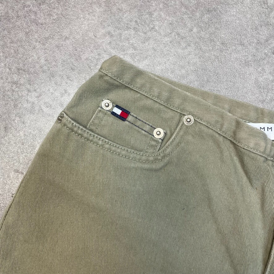 Tommy Hilfiger Denim Shorts Womens Jorts USA 90s Vintage Bottoms, Beige 28" image 3