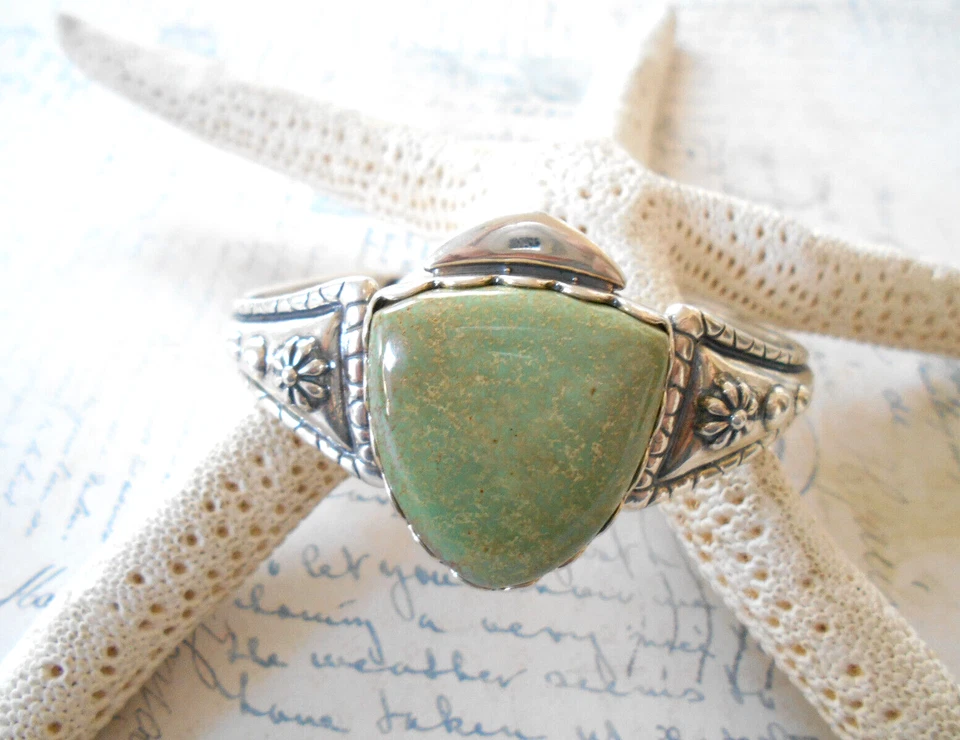 Brazalete Relios Carolyn Pollack verde esterlina turquesa K5979K Foto 4 de 4