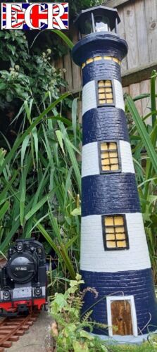 75cm TALL OUTDOOR ROTATING SOLAR LIGHTHOUSE G SCALE GARDEN RAILWAY LIGHT HOUSE - Picture 1 of 9