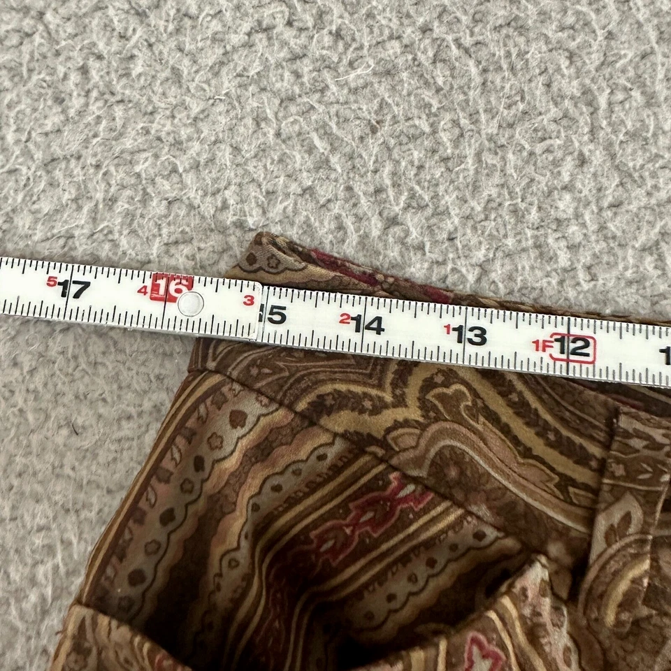 Vintage Lauren Ralph Lauren Corduroy Pants Womens Size 10P Brown Paisley Trouser - Image 3 of 4