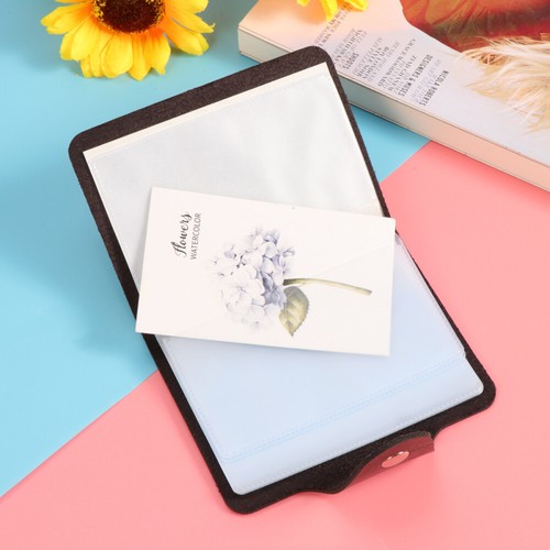 Credit Case Organizer Holder PU Small Bag Pouch with 12 Slots (Black) - Bild 4 von 9