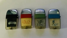 Lot of Four (4) Vintage Scripto Vu - Lighters