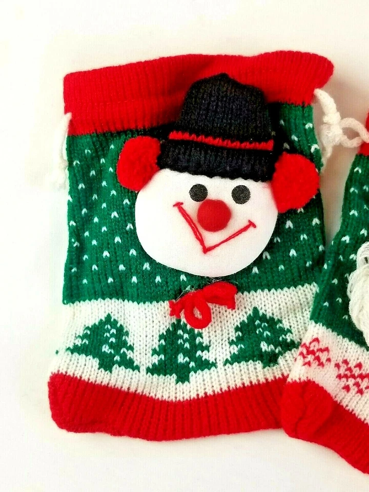 Medias Stuffer Rojo/Blanco/Verde Navidad Niños Tema Regalo y Bolsa de Caramelos Lote 3 Foto 3 de 4