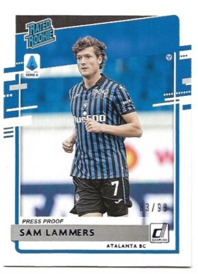 Sam Lammers 2020-21 Donruss Serie A Press Proof Blue Rated Rookie  /99