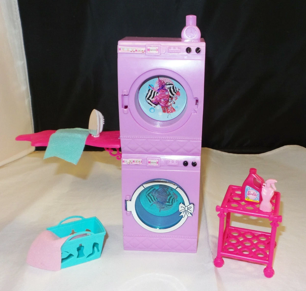 Mattel Barbie GLAM Laundry Room - Washer, Dryver, Iron and Accessories  X7938!