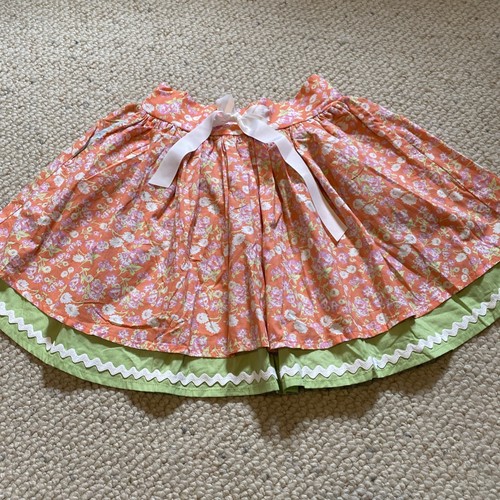 Matilda Jane Layered Retro Valencia Skirt 8 Orange Lime Hello Lovely Floral - Picture 2 of 7