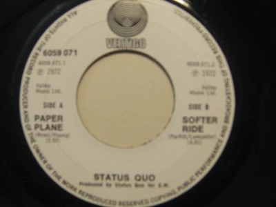 Status Quo   Paper Plane 1972 7  Vertigo 6059 071