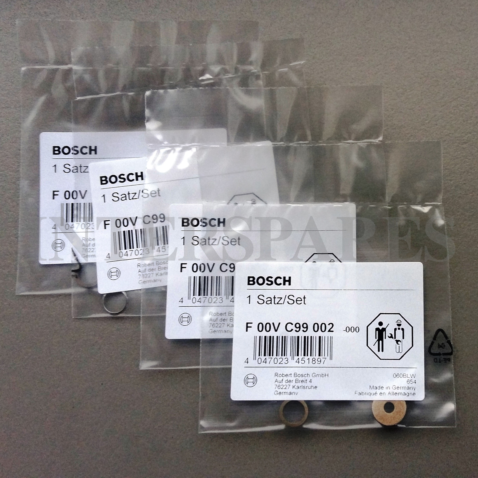 BOSCH diesel common rail injector gasket seals kit F00VC99002 F00VC17201 4x