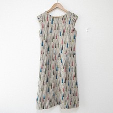 mina perhonen mina perhonen sunny rain wool sleeveless dress beige Women USED