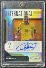 NEYMAR JR 2022 PANINI PRIZM WORLD CUP #I-NJR INTERNATIONAL INK SILVER AUTO 19/49