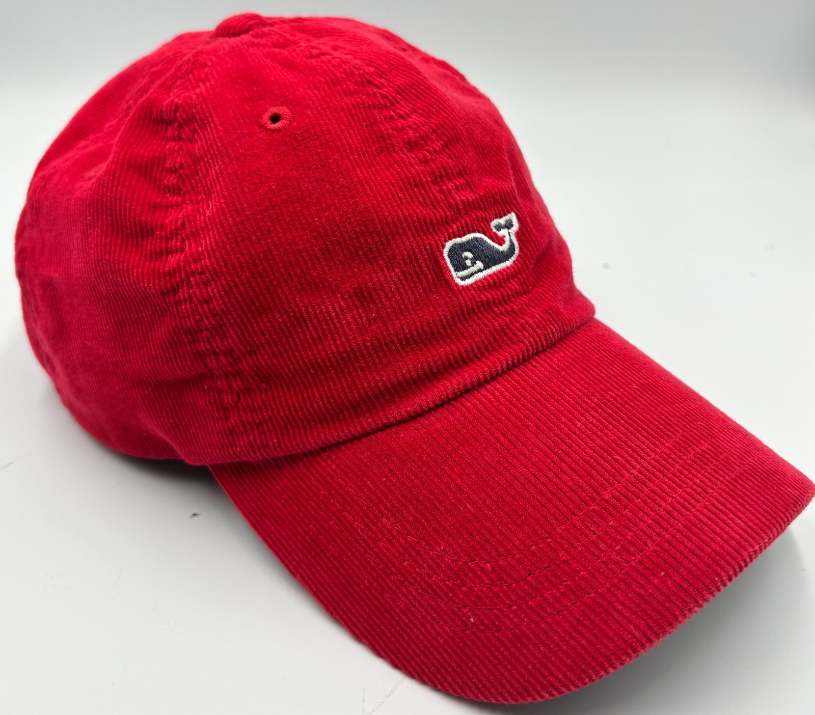 Vineyard Vines Baseball Cap Red Dad Hat Mens Adjustable Corduroy