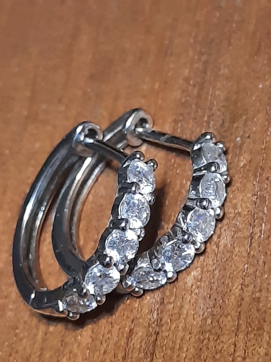 silver dress earrings RIER | Sterling-silver earrings long | Made in France