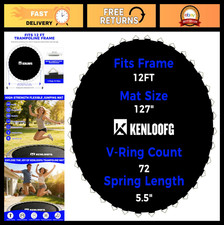 Trampoline Replacement Mat 72/96 V-Rings for 12ft, 14ft, 15ft Frames  5.5"-7" S