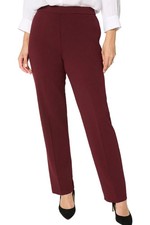 Dennis Basso Women's Luxe Crepe Straight Leg Pant Wine