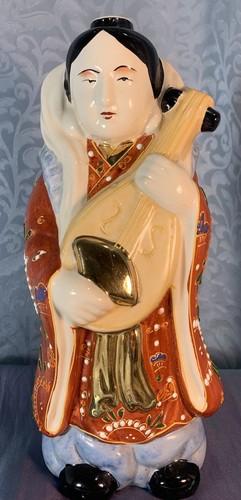 Vintage Hand-Painted Japanese Kamotsuru Sake Digital Decanter