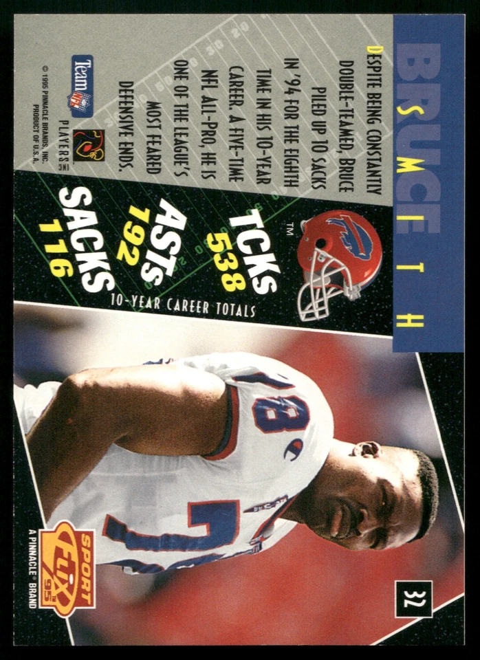 1995 Sportflix #32 Bruce Smith - Image 2 of 2