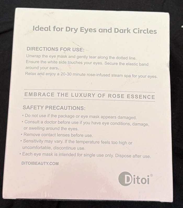 Steam Eye Mask, Heated Eye Mask for Sleep,Warm Compress with Hyaluronic Acid,Moi