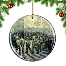 Van Gogh Prisoners Exercising After Dore Christmas ornament city travel souvenir