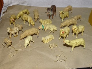 Vintage Nativity Figures Sheep By ? up to approx 4 cm
