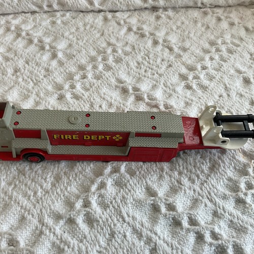 Majorette Red Fire Dept Extend Turn Ladder 55 Die Cast Tractor Trailer For Parts - Picture 8 of 9