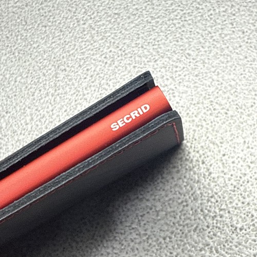 SECRID SLIMWALLET NERO OPACO E ROSSO - Foto 4 di 8