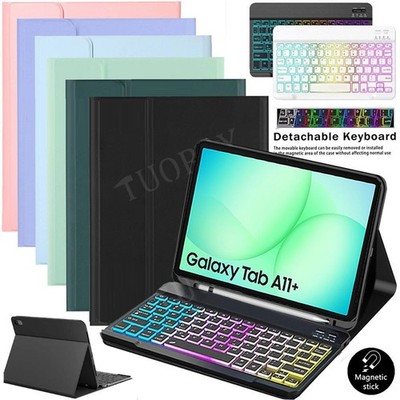 Hülle Für Samsung Galaxy Tab A11+ A9+ A8 S11 S10 S9 FE S8 S7 Beleuchtet Tastatur