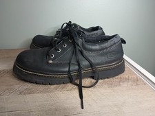 Vintage Skechers Y2K Chunky Oxford Sneakers Womens 10 Black Platform Goth Grunge