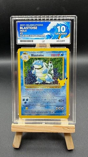 Pokémon TCG Blastoise 2/102 Celebrations Classic Collection ACE 10 Perfect Subs